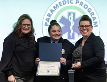 Recent Graduates of the Paramedic Program with Dr. Ogle